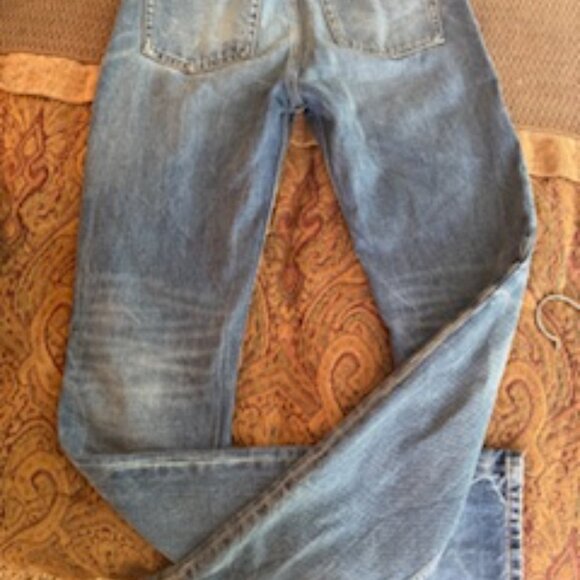 Saint Laurent Mid-Rise Faded Denim Bootcut Jeans - Picture 10 of 16